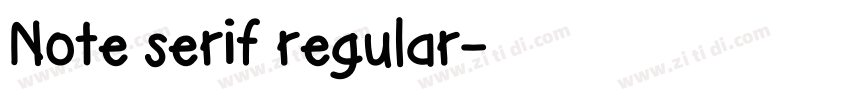 Note serif regular字体转换